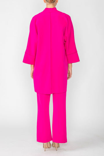 Hot Pink Kimono With Rose Pocket